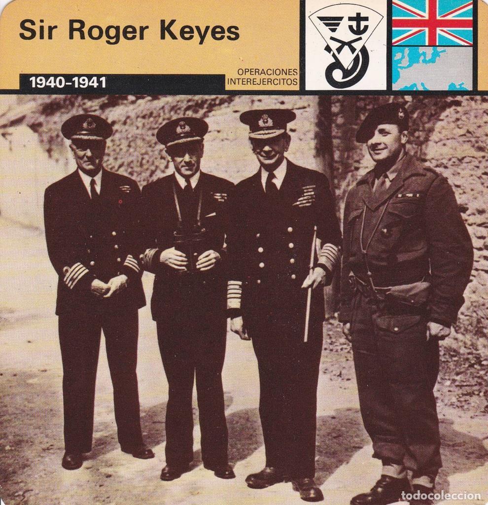 Cartes Postales: FICHA OPERACIONES INTEREJERCITOS: SIR ROGER KEYES. 1940-1941 - NULL