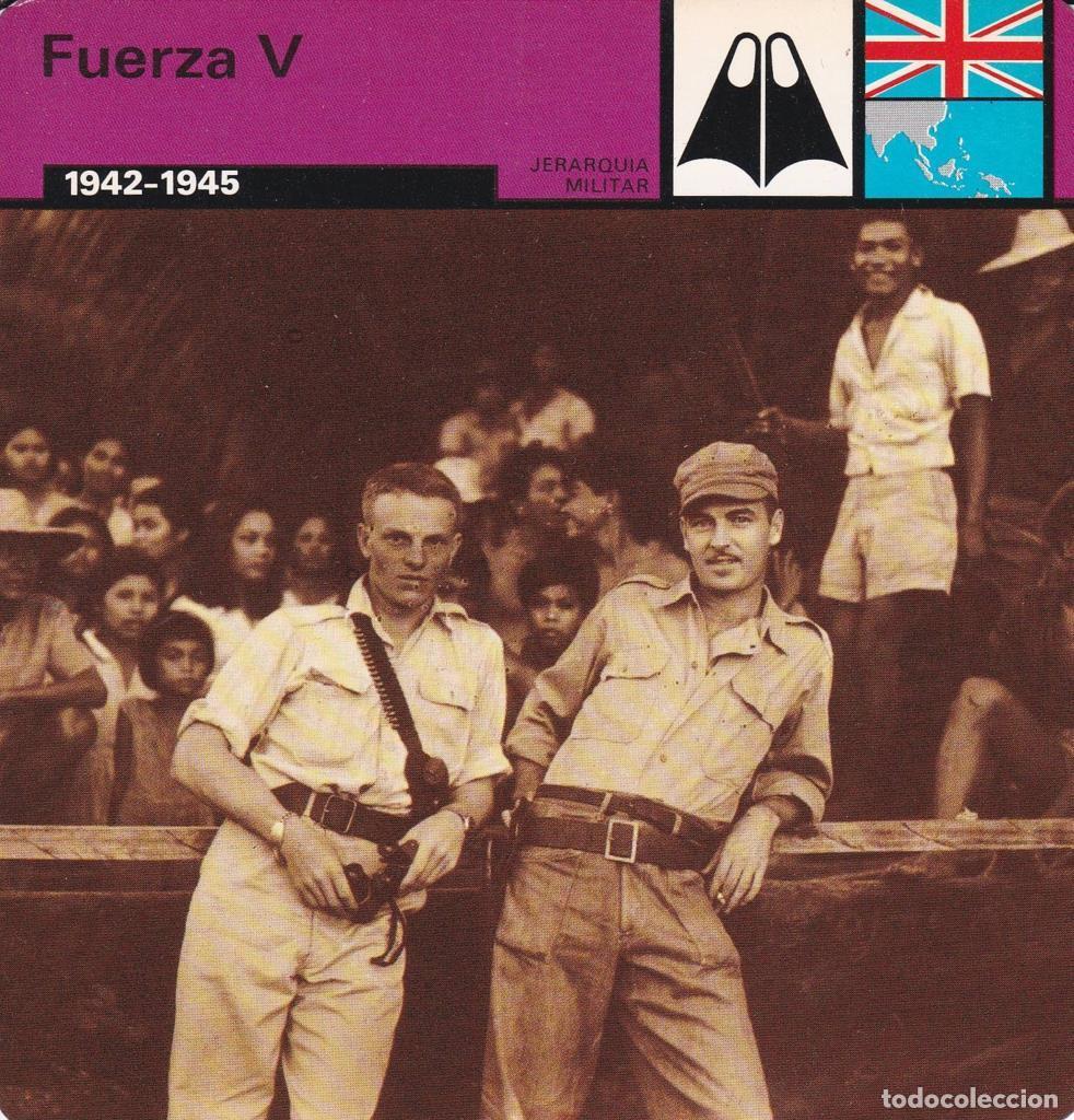 Cartes Postales: FICHA JERARQUIA MILITAR: FUERZA V. 1942-1945 - NULL