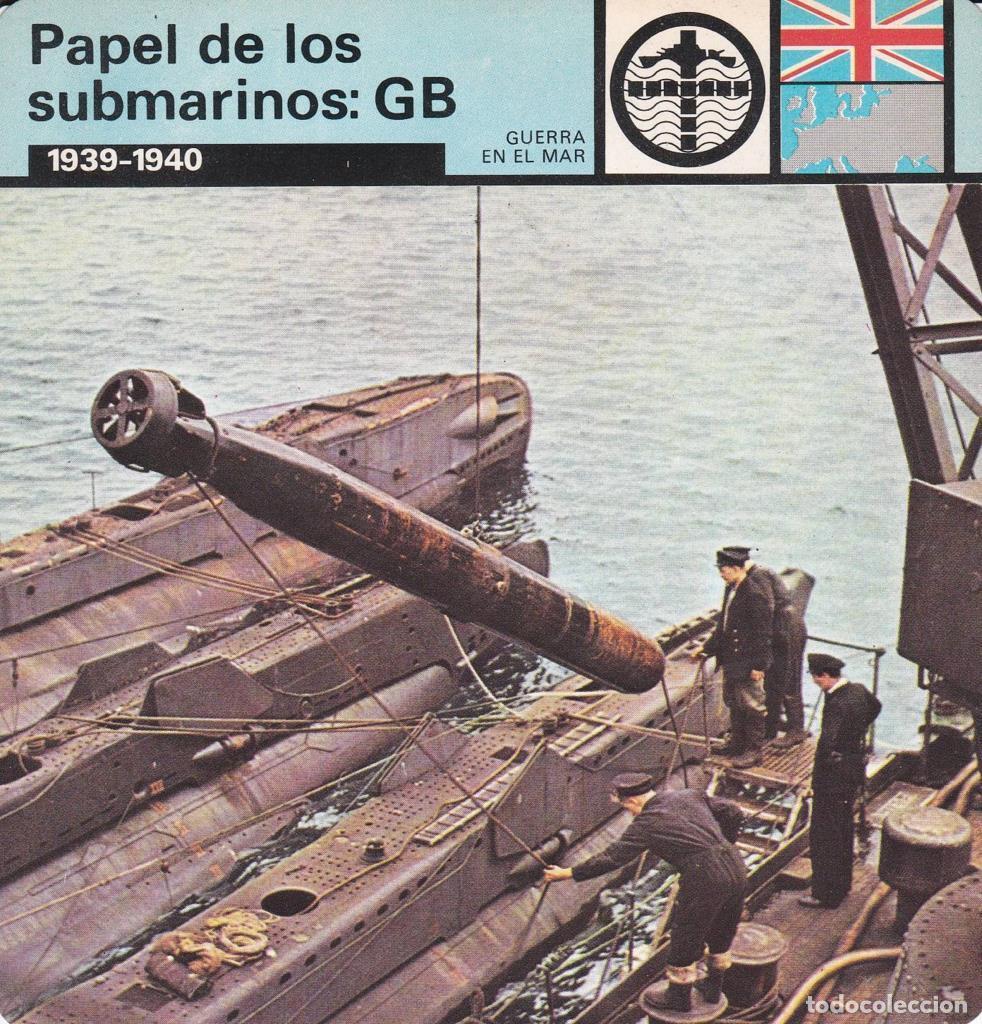 Postales: FICHA GUERRA EN EL MAR: PAPEL DE LOS SUBMARINOS: GB. 1939-1940 - NULL