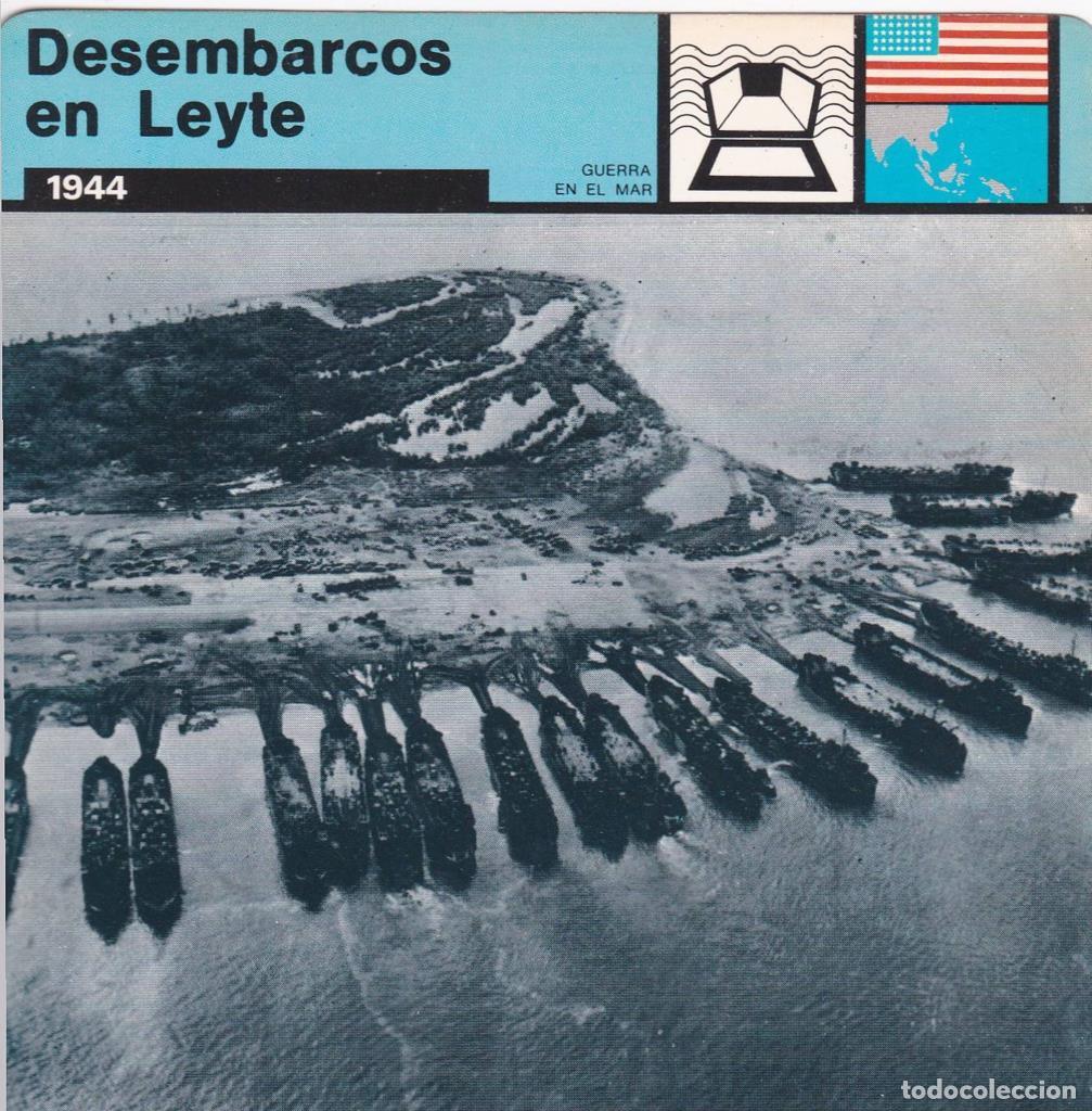 Cartes Postales: FICHA GUERRA EN EL MAR: DESEMBARCOS EN LEYTE. 1944 - NULL