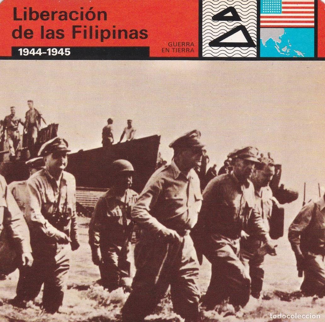 Cartes Postales: FICHA GUERRA EN TIERRA: LIBERACION DE LAS FILIPINAS. 1944-1945 - NULL