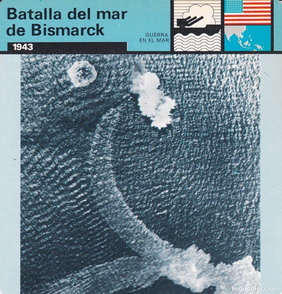 Postcards: FICHA GUERRA EN EL MAR: BATALLA DEL MAR DE BISMARCK. 1943 - NULL