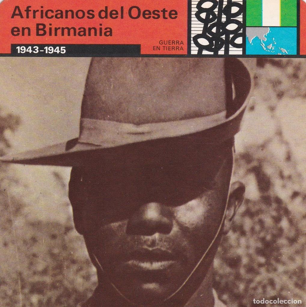 Postcards: FICHA GUERRA EN TIERRA: AFRICANOS DEL OESTE EN BIRMANIA. 1943-1945 - NULL