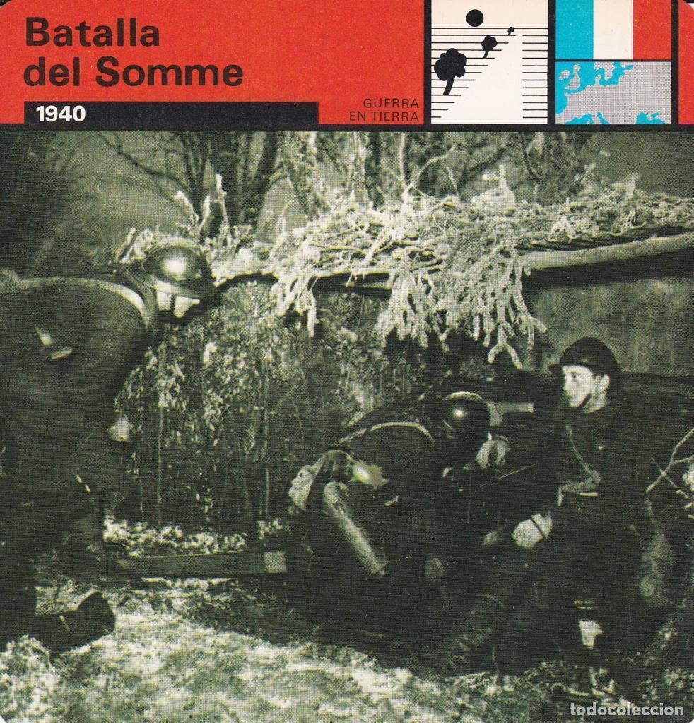 Postcards: FICHA GUERRA EN TIERRA: BATALLA DEL SOMME. 1940 - NULL