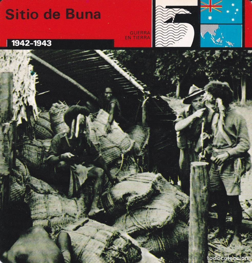 Postcards: FICHA GUERRA EN TIERRA: SITIO DE BUNA. 1942-1943 - NULL