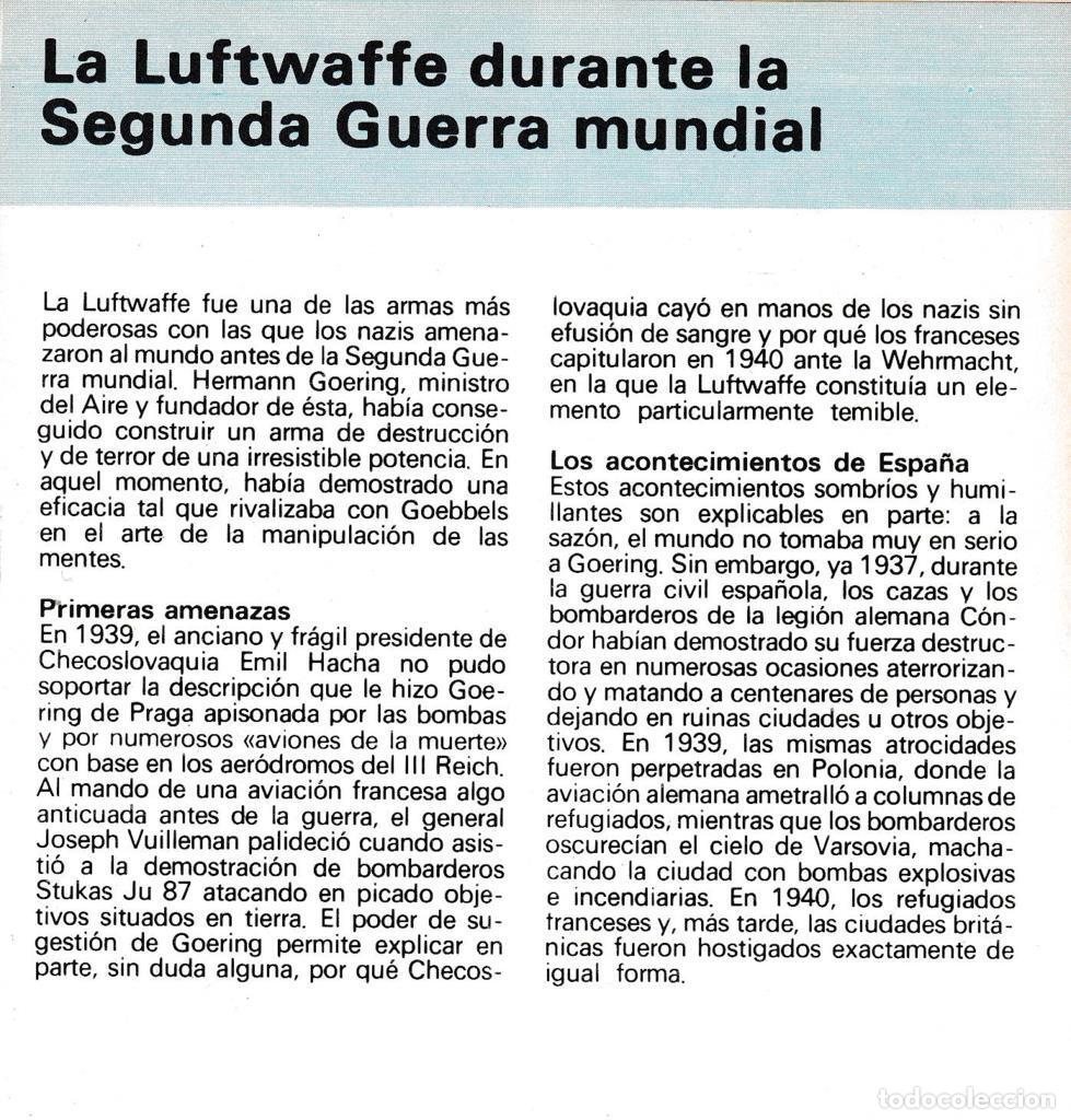 Postcards: CRONOLOGIA: LA LUFTWAFFE DURANTE LA SEGUNDA GUERRA MUNDIAL. TRIPTICO - NULL