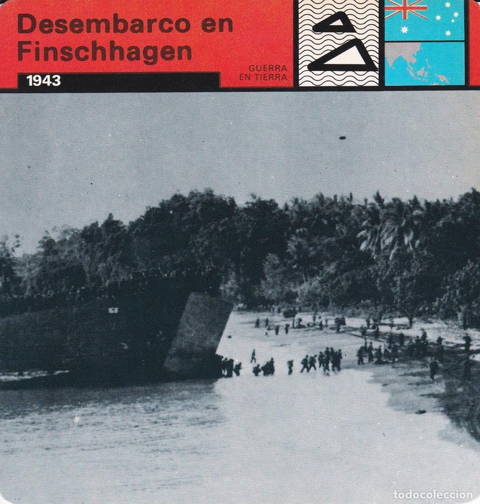 Postcards: FICHA GUERRA EN TIERRA: DESEMBARCO EN FINSCHHAGEN. 1943 - NULL