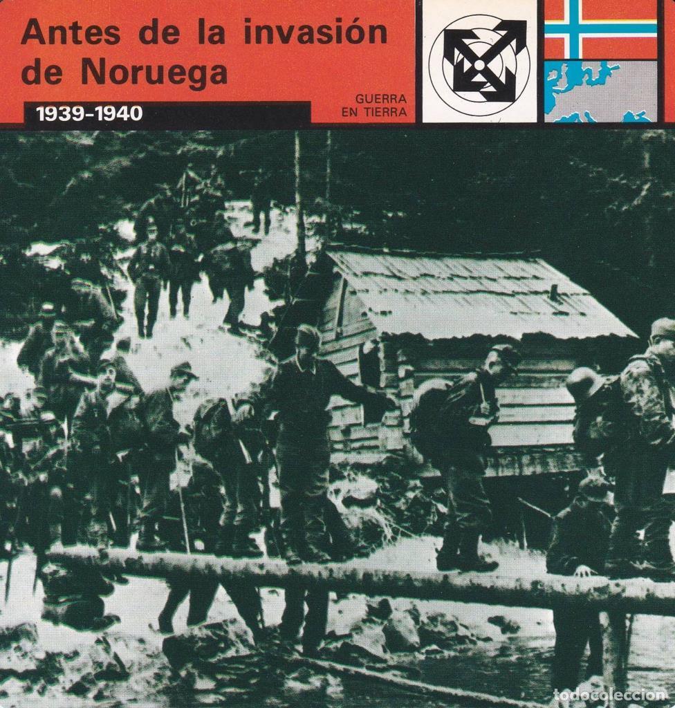 Postcards: FICHA GUERRA EN TIERRA: ANTES DE LA INVASION DE NORUEGA. 1939-1940 - NULL