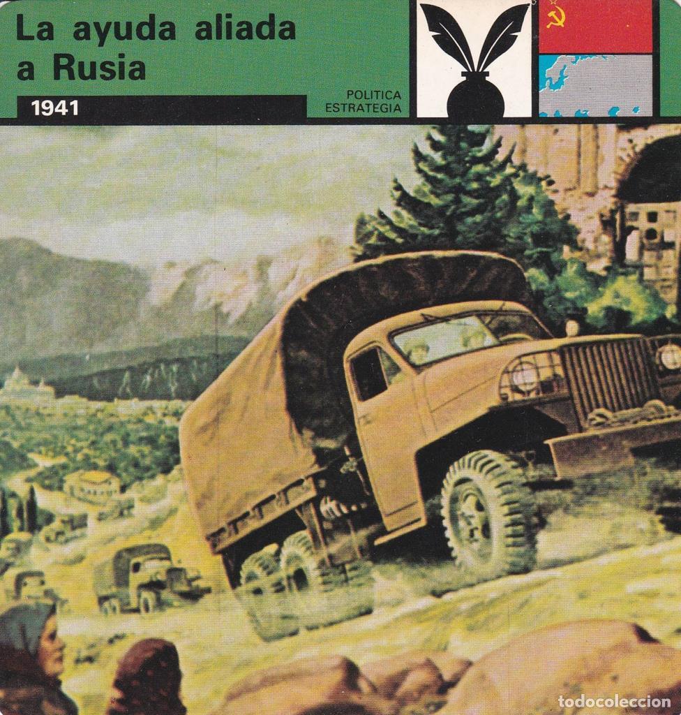 Postcards: FICHA POLITICA, ESTRATEGIA: LA AYUDA ALIADA A RUSIA. 1941 - NULL