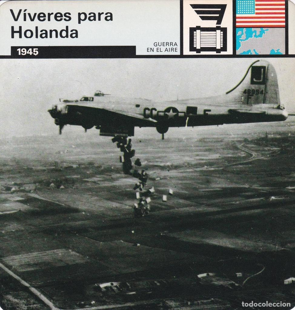 Postcards: FICHA GUERRA EN EL AIRE: VIVERES PARA HOLANDA. 1945 - NULL