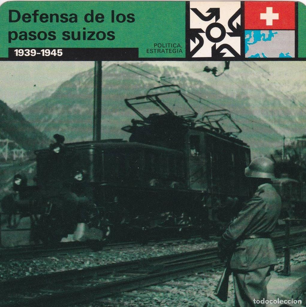 Postkarten: FICHA POLITICA, ESTRATEGIA: DEFENSA DE LOS PASOS SUIZOS. 1939-1945 - NULL