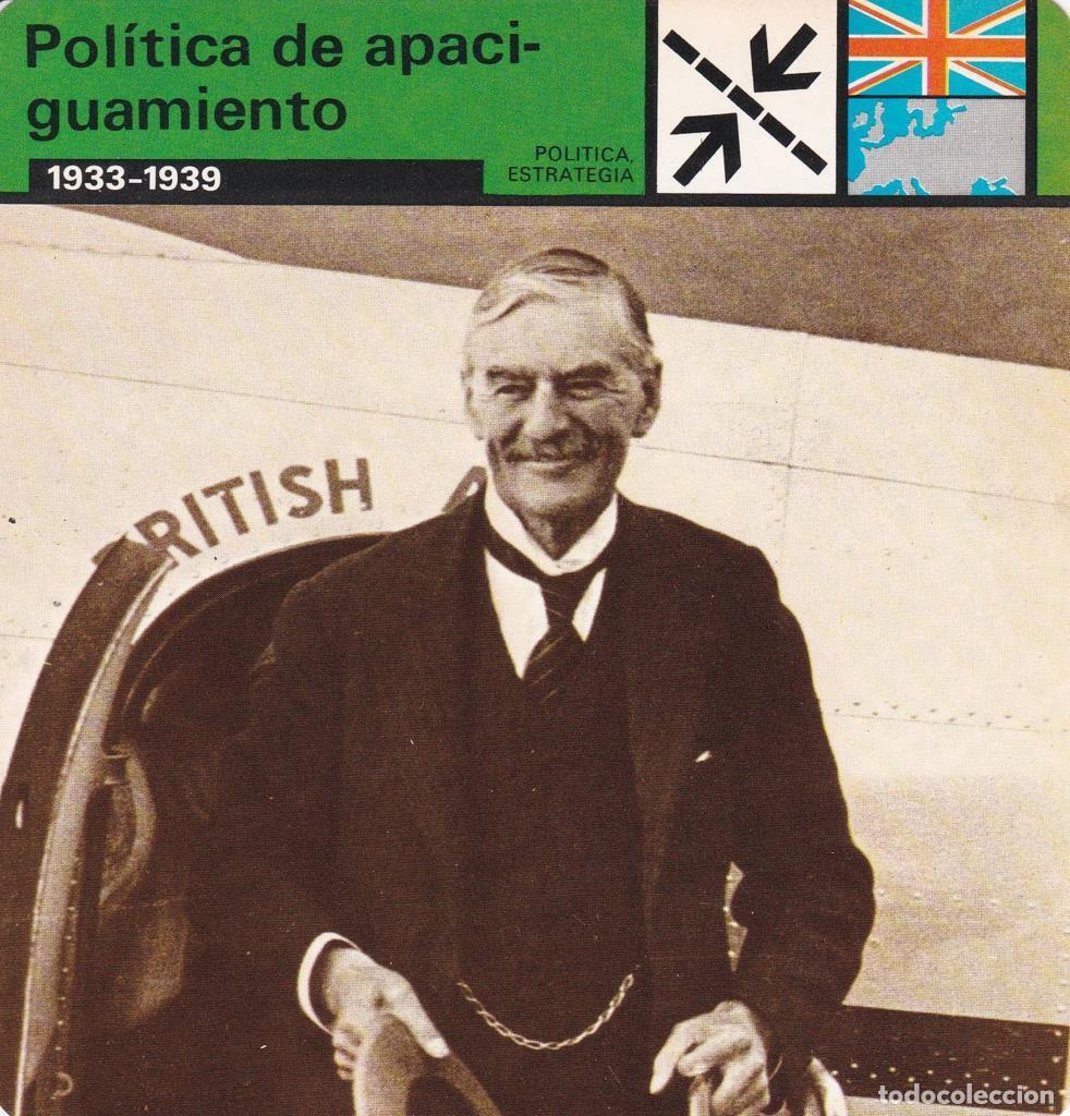 Postkarten: FICHA POLITICA, ESTRATEGIA: POLITICA DE APACIGUAMIENTO. 1933-1939 - NULL