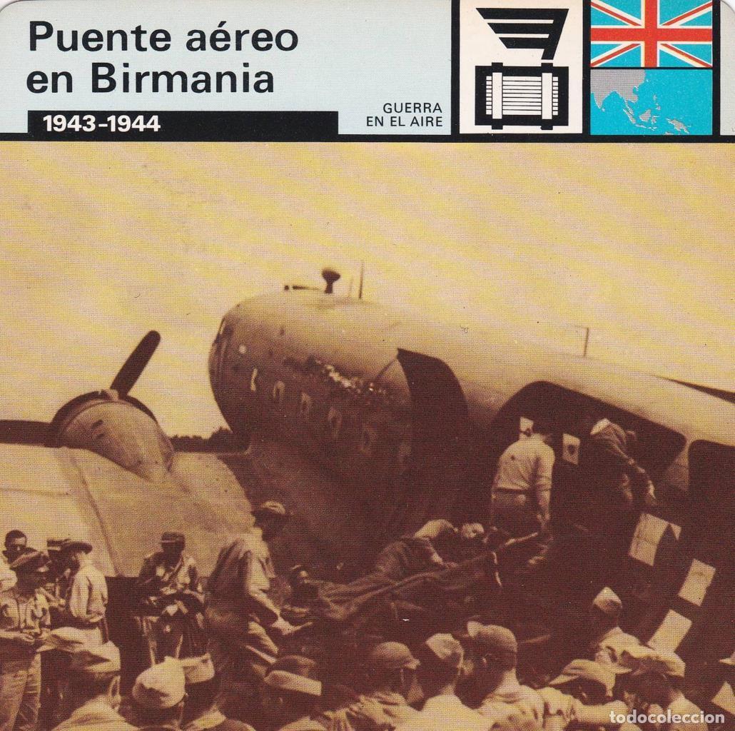 Postales: FICHA GUERRA EN EL AIRE: PUENTE AEREO BIRMANIA. 1943-1944 - NULL
