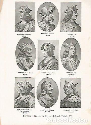 Cartoline: LAMINA 13752: Reyes y Jefes de Estado de Espa&ntilde;a desde el 950 al 1109 - Alfredo Opisso