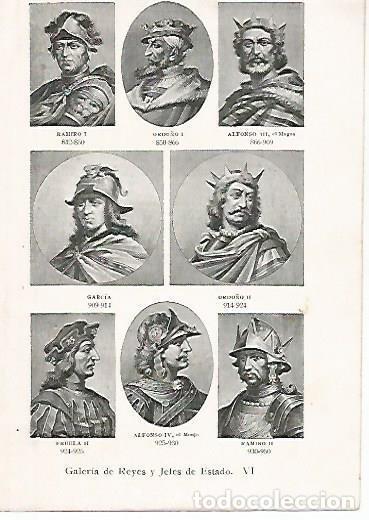 Postkarten: LAMINA 13767: Jefes de Espa&ntilde;a desde 842 al 950 - Alfredo Opisso