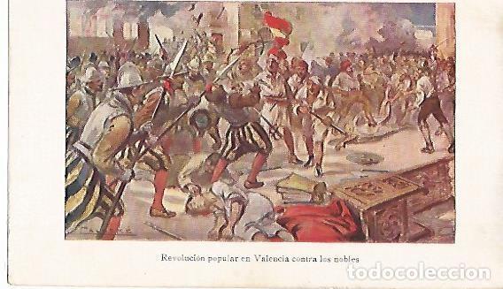 Postkarten: LAMINA 13823: Revolucion en Valencia contra los nobles - Alfredo Opisso