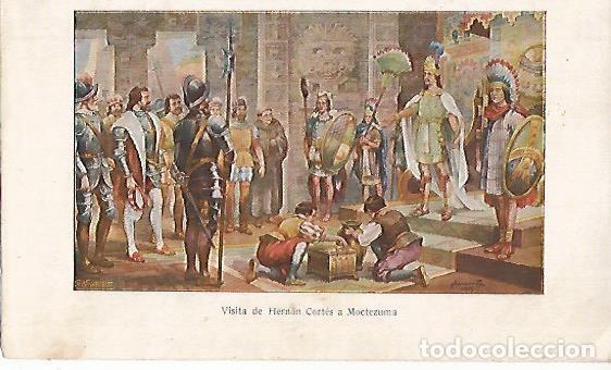 Postkarten: LAMINA 13816: Visita de Hernan Cortes a Moctezuma - Alfredo Opisso