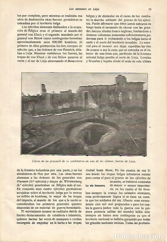 Postcards: LAMINA 13586: Efecto de un proyectil de 21 cm en Lieja - E. Diaz-Retg