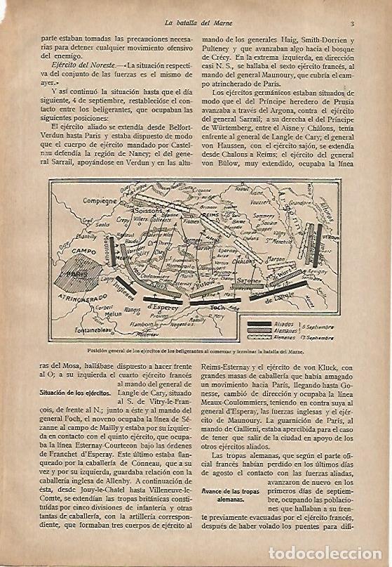 Cartoline: LAMINA 13719: Mapa de la Batalla del Marne - E. Diaz-Retg