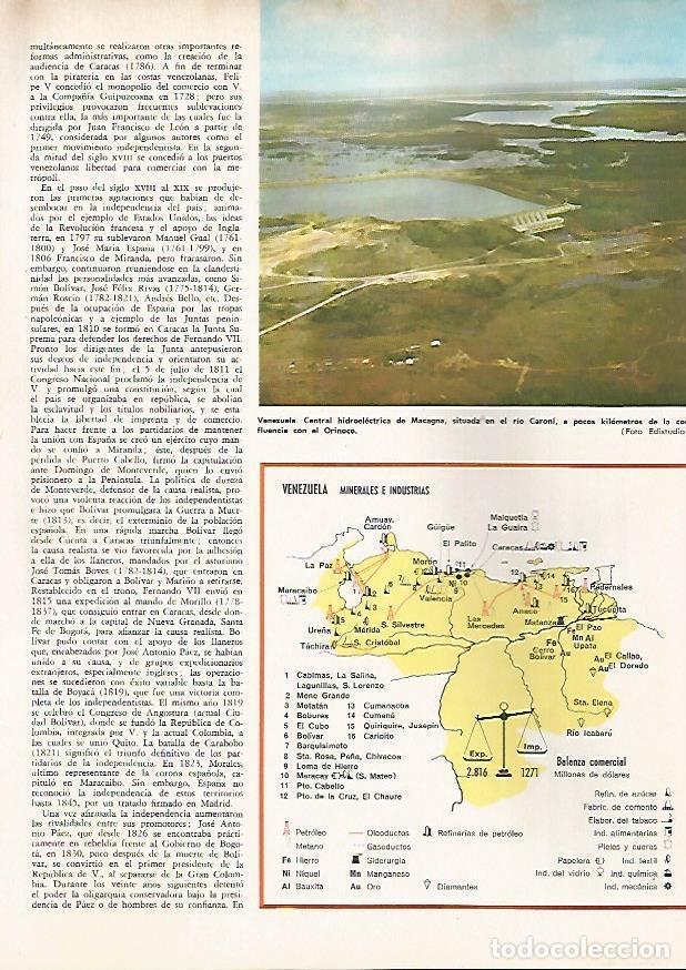 Postcards: LAMINA MONITOR 0766: Mapa minero de Venezuela y central de Macagna - Varios