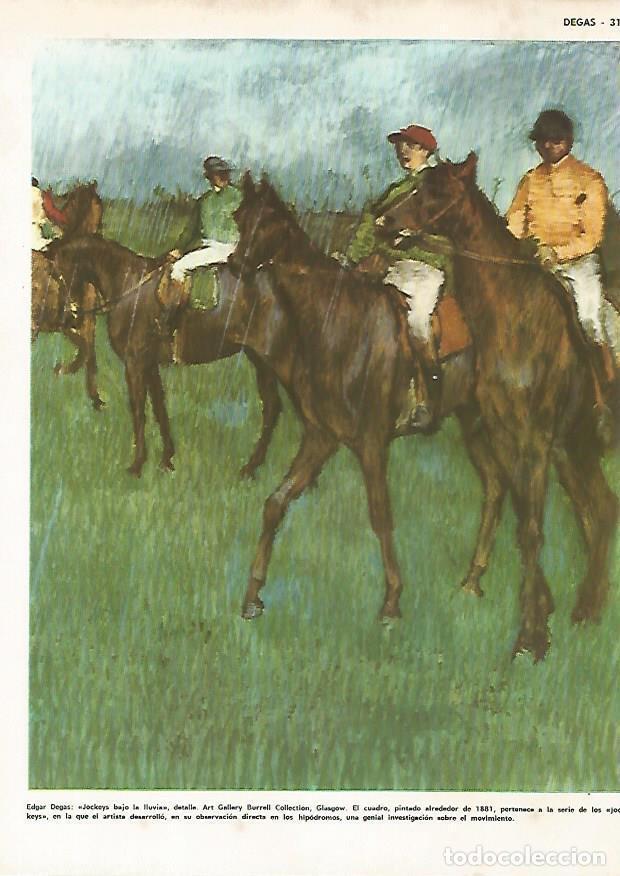Cartoline: LAMINA MONITOR 0849: Jockeys bajo la lluvia, por Edgar dEgas - Varios