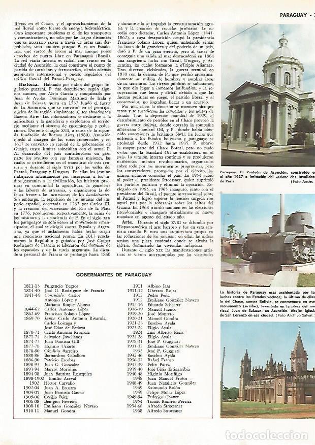Postkarten: LAMINA MONITOR 0537: Gobernantes de Paraguay y vistas de Paraguay - Varios