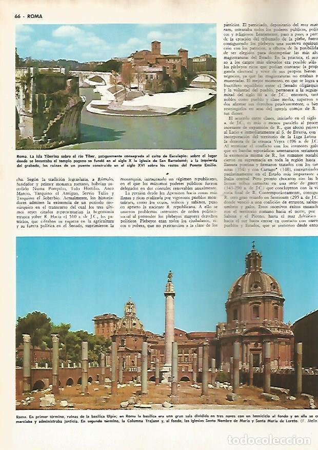 Cartoline: LAMINA MONITOR 0622: Isla Tiberina y Foro en Roma - Varios