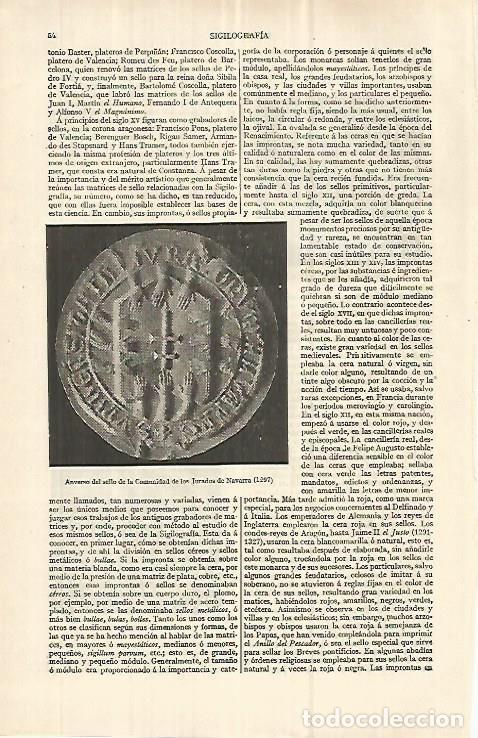 Postales: LAMINA ESPASA 32976: Anverso del sello de la Comunidad de Jurados de Navarra de 1297 - Varios