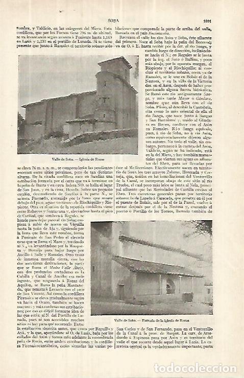 Cartes Postales: LAMINA ESPASA 33135: Iglesia de Rozas en el Valle de Soba, Cantabria - Varios