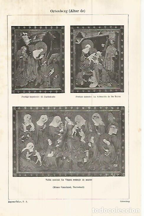 Cartes Postales: LAMINA ESPASA 32918: Altar de Ortenberg, detalles - Varios