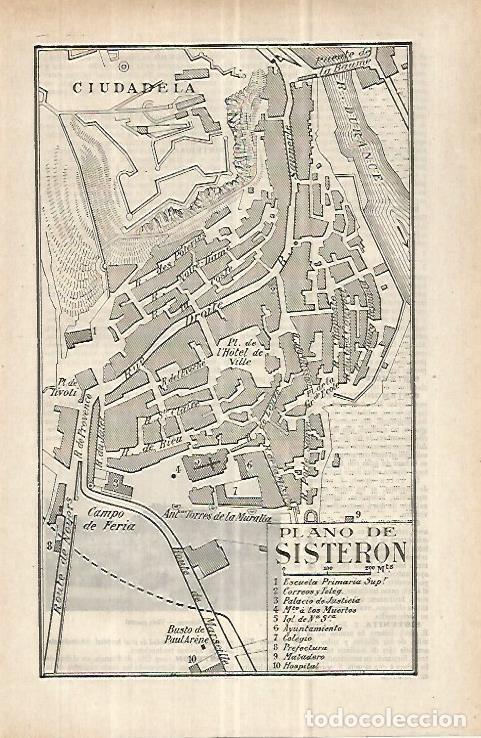 Postkarten: LAMINA ESPASA 33096: Plano de Sisteron, Francia - Varios