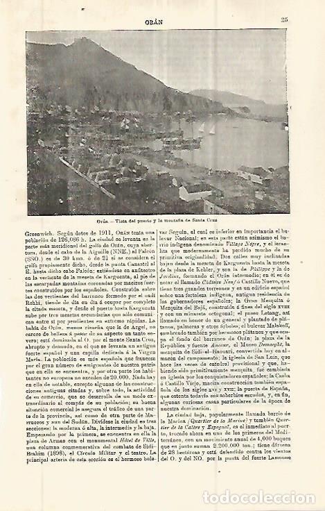 Postais: LAMINA ESPASA 32733: Puerto de Oran - Varios