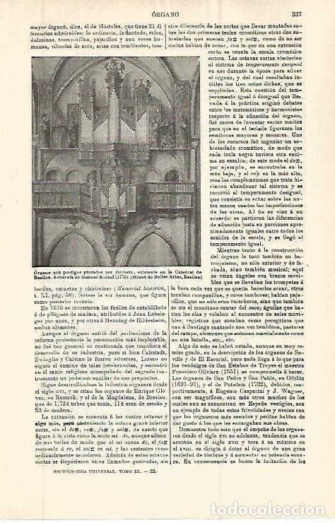 Postais: LAMINA ESPASA 32778: Organo de la Catedral de Basilea - Varios