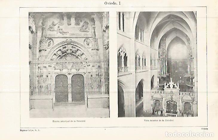 Cartes Postales: LAMINA ESPASA 32841: Catedral de Oviedo - Varios