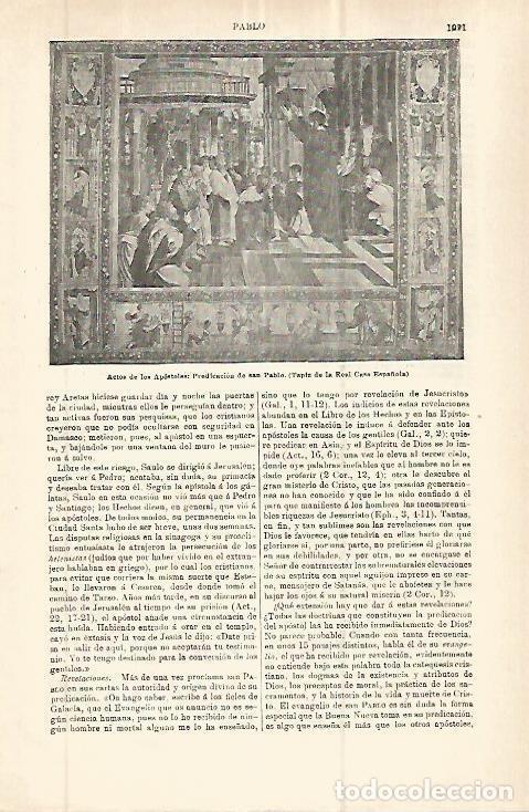 Cartes Postales: LAMINA ESPASA 32802: Actos de los Apostoles, tapiz de la Casa Real Espa&ntilde;ola - Varios