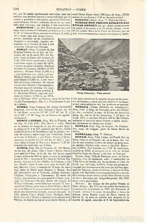 Postales: LAMINA ESPASA 32833: Vista general de Ouray, Estados Unidos - Varios