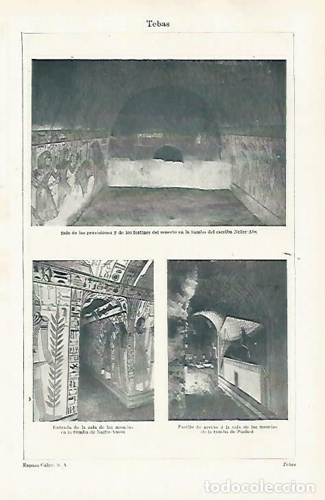 Postcards: LAMINA ESPASA 33579: Tumba de Tebas, Egipto - Varios