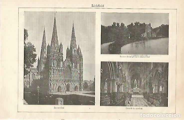 Cartoline: LAMINA ESPASA 33246: Catedral e iglesia de Saint Chad en Lichfield, Inglaterra - Varios