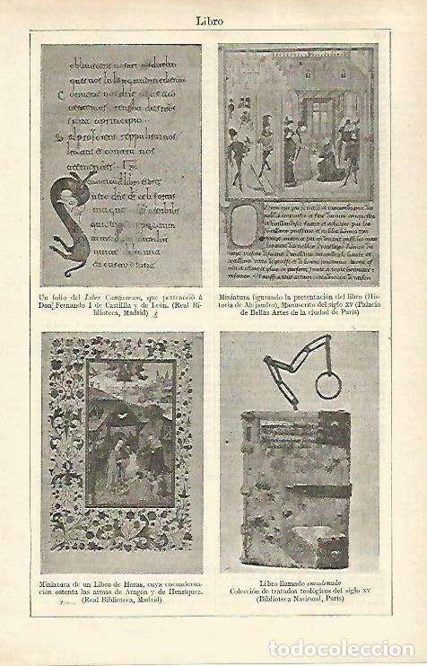 Cartoline: LAMINA ESPASA 33240: Liber Canticorum, Historia de Alejandro, Libro de Horas y Libro encadenado - Va