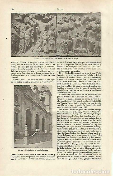 Cartoline: LAMINA ESPASA 33198: Fachada de la Catedral Nueva de Lerida - Varios