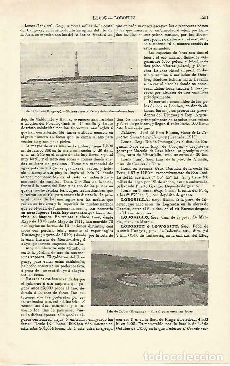 Cartes Postales: LAMINA ESPASA 33380: Faro de la isla de Lobos, Uruguay - Varios