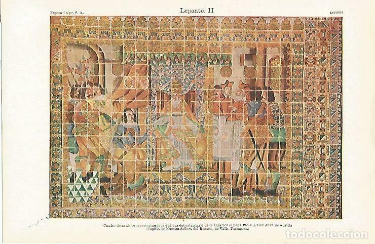 Postais: LAMINA ESPASA 33180: Azulejos de la Batalla de Lepanto en Valls, Tarragona - Varios