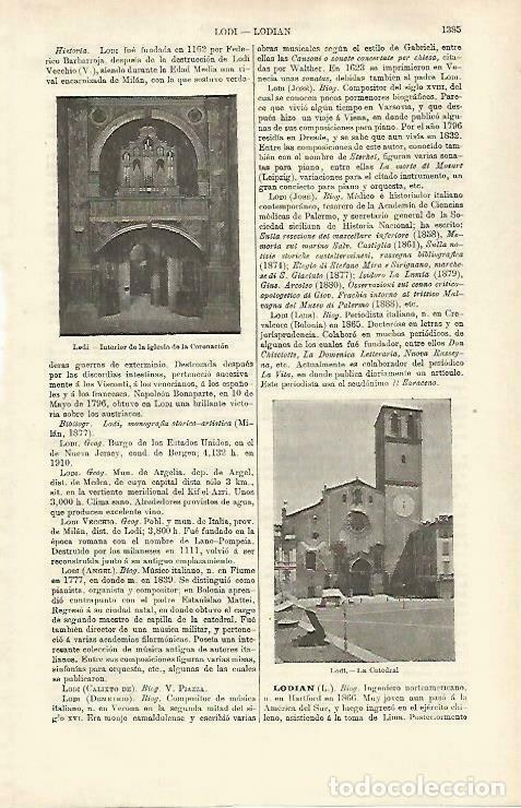 Cartes Postales: LAMINA ESPASA 33414: Catedral de Lodi, Italia - Varios