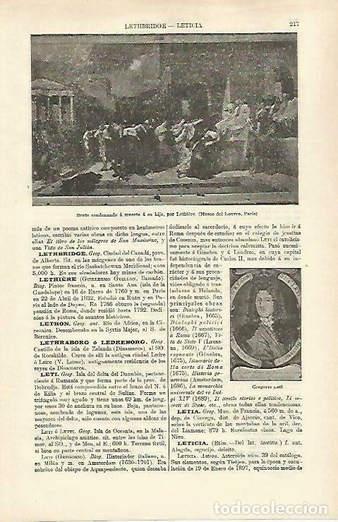 Postais: LAMINA ESPASA 33216: Bruto condenando a muerte a su hijo, por Lethiere - Varios