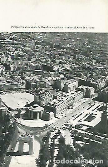Postkarten: LAMINA 14450: Vista aerea desde la Moncloa, Madrid - Lorenzo Lopez Sancho, dibujos de Go&ntilde;i