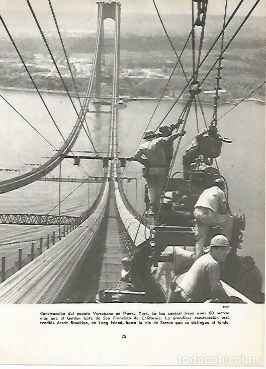 Cartoline: LAMINA 14843: Construccion del puente Verrazano en Nueva York - VVAA
