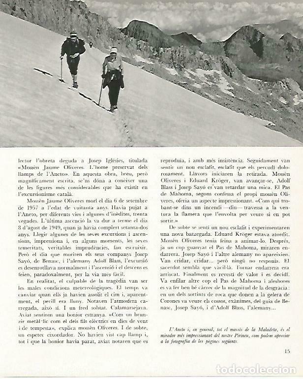 Postales: LAMINA 14613: Esquiadores en el Aneto - Estanislau Torres. Fotografias de Francesc Catala Roca