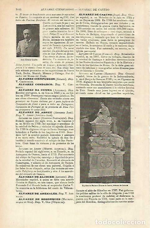 Postales: LAMINA ESPASA 33914: Sepulcro de Mariano Alvarez de Castro - Varios