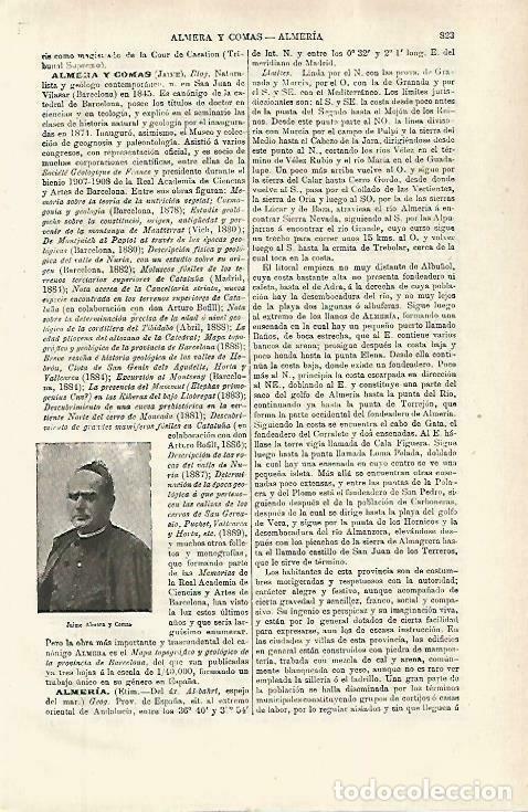 Postales: LAMINA ESPASA 33834: Jaime Almera y Comas - Varios