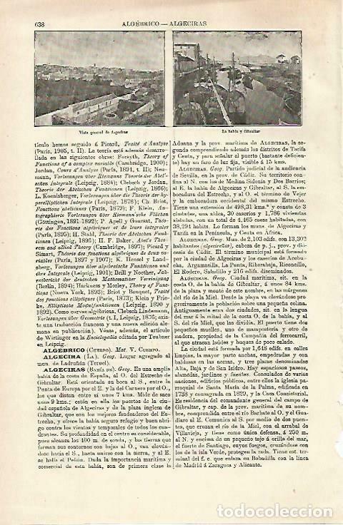 Postcards: LAMINA ESPASA 33742: Vistas de Algeciras, Cadiz - Varios